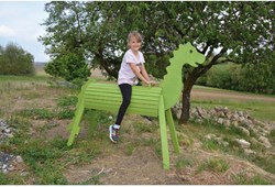 Eduplay houten draak speelgoed 90 cm gelakt - houten speelgoed draak
