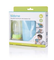 KidsMe Herbruikbaar etenszakje met feederset