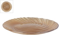 Bol tourbillon verre ambre plastique multicolore 33x33x3cm vaisselle enfant