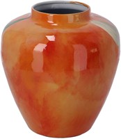 Vase tulipe orange métal décoration 20x20x22cm vase à fleurs-2