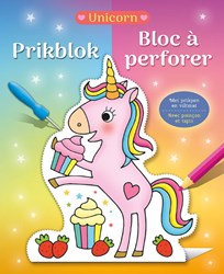 Prikblok unicorn knutselboek eenhoorn met prikpen en viltmat