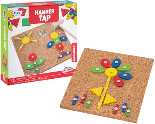 Creative Craft Group hamertje tik houten speelgoed set 74-delig voor kinderen-2