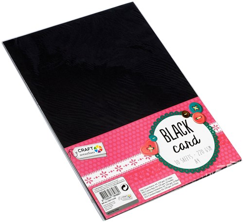 Creative Craft Group carton de bricolage noir A4 10 feuilles papier créatif-2