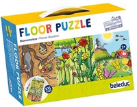 Beleduc puzzle au sol prairie fleurie éducatif carton 45 pièces-3
