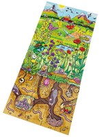 Beleduc puzzle au sol prairie fleurie éducatif carton 45 pièces