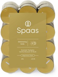 Spaas geurtheelichten Shimmering Smile 24 stuks - lange brandduur