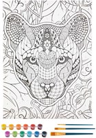 Grafix peinture par numéros toile tigre kit de peinture 30x40cm-2