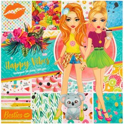Creative Craft Group bloc de papier créatif Happy Vibes 20 feuilles 25x25cm