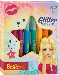 Besties Glitterviltstiften, 8st.