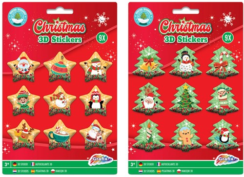 Grafix stickers de Noël 3D - plaisir créatif pour enfants