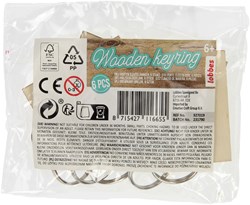 Houten sleutelhangers knutselset 6 stuks creatief speelgoed
