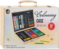 Creative Craft Group mallette de coloriage en bois FSC 86 pièces pour enfants