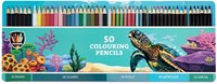Creative Craft Group coffret de crayons de couleur en boîte métal 50 pièces
