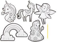 Creative Craft Group autocollants art à gratter monde fantastique XL set licorne fée-2
