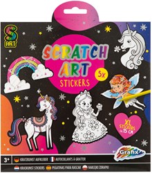 Creative Craft Group autocollants art à gratter monde fantastique XL set licorne fée