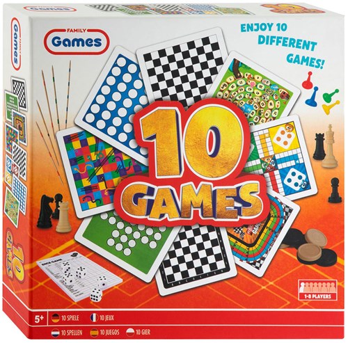 Creative Craft Group bordspellen box klassiek 10-in-1 spelletjes set