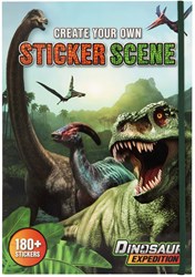 Creative Craft Group livre d'autocollants dinosaures avec 180 stickers et paysages