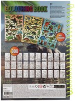 Creative Craft Group livre de coloriage dinosaures avec crayons et autocollants-2
