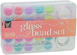 Creative Craft Group coffret perles en verre - 25 couleurs kit bijoux
