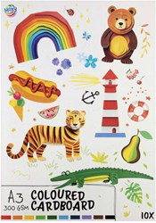 Creative Craft Group carton coloré A3 - papier créatif 10 couleurs 300 gsm