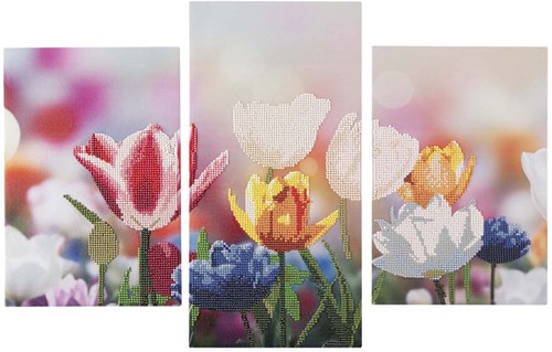 Creative Craft Group diamond painting triptyque fleurs set peinture loisirs créatifs