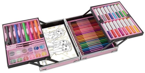 Creative Craft Group kleurkoffer met canvas voor kinderen tekenen-2