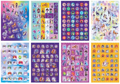 Creative Craft Group carnet de stickers Unicorn Academy paillettes A5 8 feuilles-2
