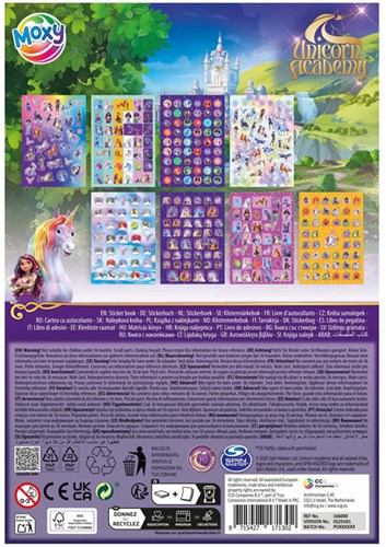 Creative Craft Group carnet de stickers Unicorn Academy paillettes A5 8 feuilles-3