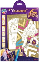 Creative Craft Group set de coloriage licorne papier pailleté A4 - 6 feuilles