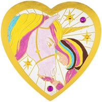 Creative Craft Group schilderen op nummer unicorn hartvorm met folie-3