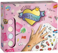 Creative Craft Group set de tatouages métalliques pour enfants avec pochoirs