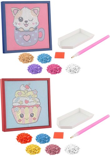 Creative Craft Group set diamond painting velours avec cadre 20x16 cm-2