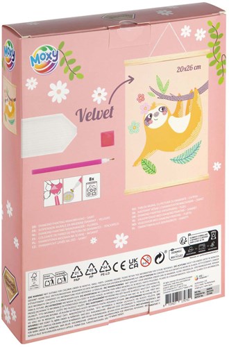 Creative Craft Group kit de suspension murale en velours diamond painting paresseux-3
