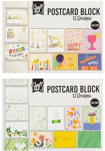 Creative Craft Group ansichtkaarten set - postkaarten natuur en verjaardag