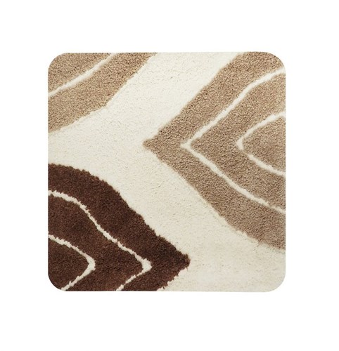 Dutch House badmat bidetmat 60x60 cm bruin antislip microvezel
