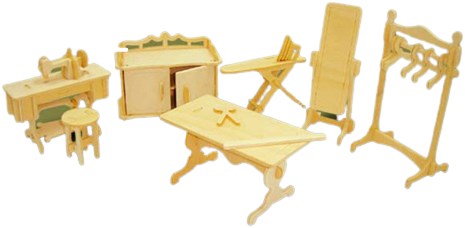 Bouwpakket hout Kleding atelier 1:12 894