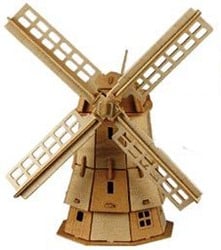 T&F Kit de construction en bois Moulin hollandais 836