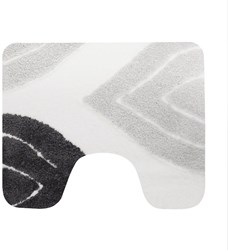 Dutch House toiletmat grijs - luxe WC mat 60x50cm antislip badkamer