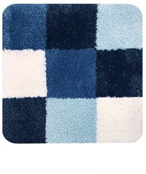 Dutch House tapis bidet bleu - tapis de salle de bain luxe 60x60 cm antidérapant