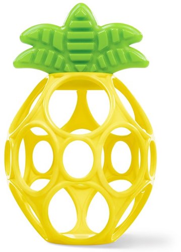 Oball jouet de dentition bébé ananas - design coloré et flexible-2