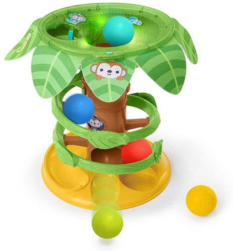 Bright Starts baby knikkerbaan Tropical Twirl Ball Play Toy jungle-2