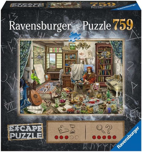 Ravensburger Escape puzzel Da Vinci kunstenaarsatelier - 759 stukjes kunstpuzzel