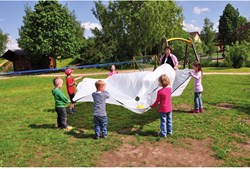 Eduplay parachute tapis de jeu 185 cm blanc - jouet d'extérieur actif