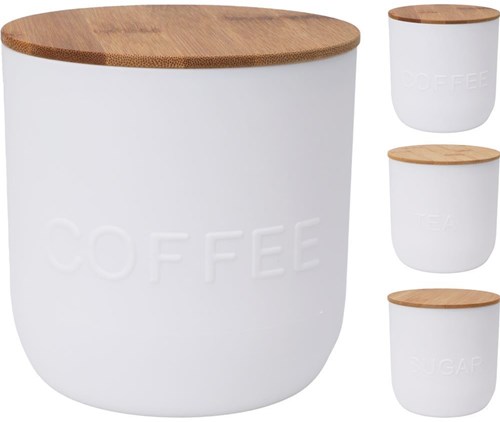 Excellent Houseware bocal de rangement plastique avec couvercle bambou cuisine