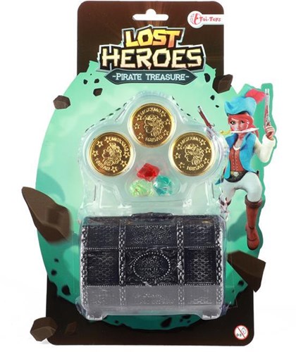Toi-Toys coffre au trésor pirate jouet avec pièces et diamants