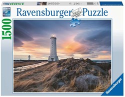 Ravensburger Puzzel 1500 stukjes Prachtige lucht boven de vuurtoren van Akranes, IJsland