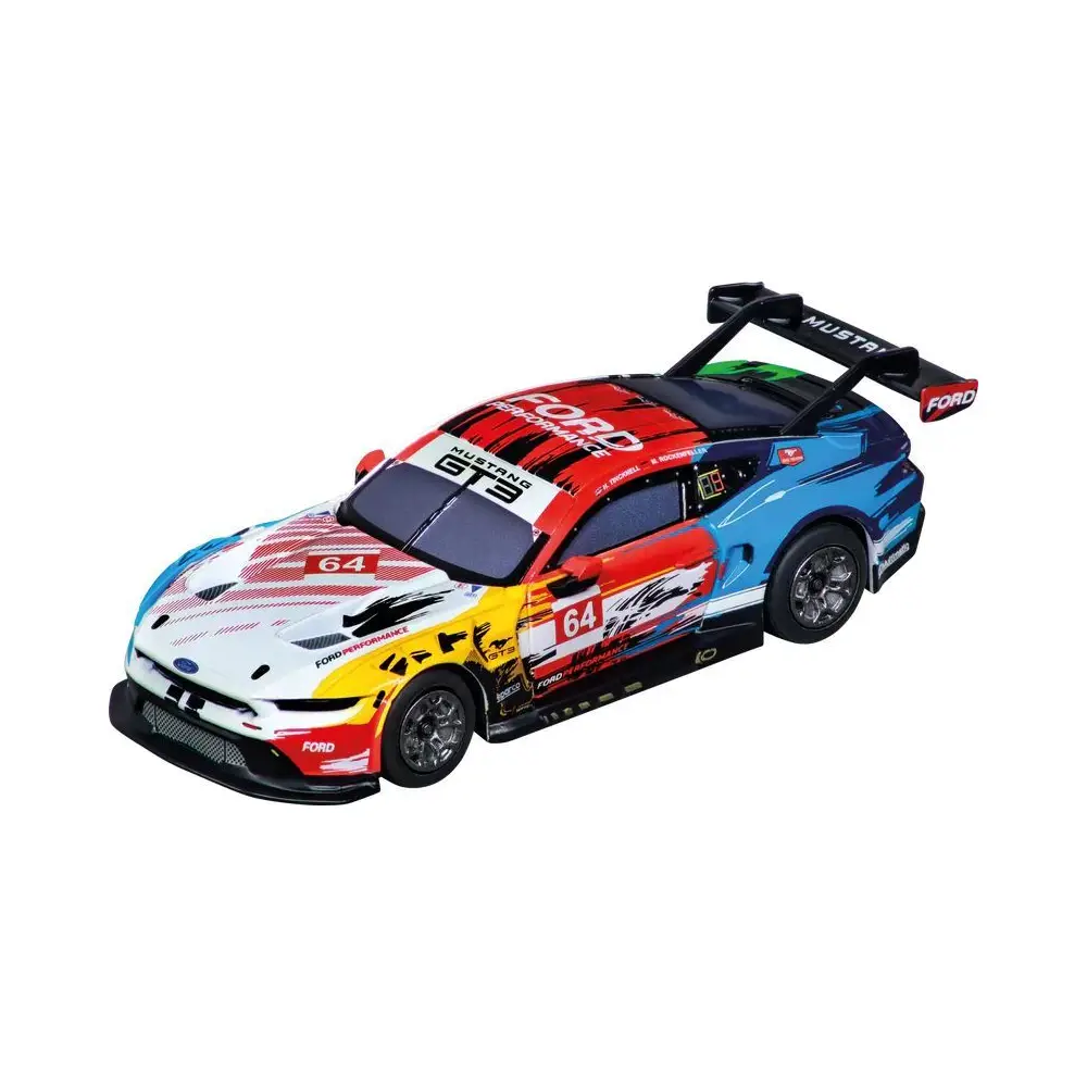 Carrera raceauto Ford Mustang GT3 Champion Spirit HYBRID 1:50 blauw