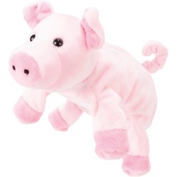 Beleduc handpop varken deluxe pluche poppenkast speelgoed