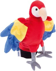 Beleduc marionnette main perroquet - peluche douce enfant perroquet