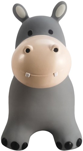 FIND THAT HIPPO jouet sauteur hippopotame Holger gris avec pompe incluse-2